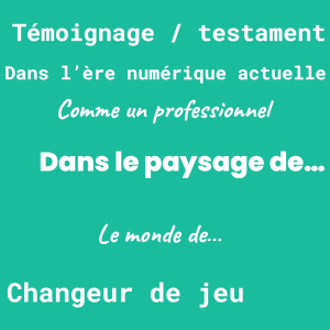 Cadres contextuels recyclés
