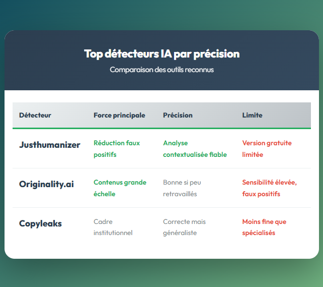 Les détecteurs IA les plus précis : trouvez le meilleur outil