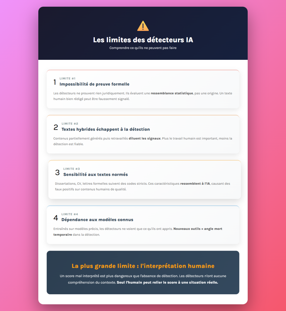 Quelles sont les limites des détecteurs IA : peuvent-ils tout voir ?